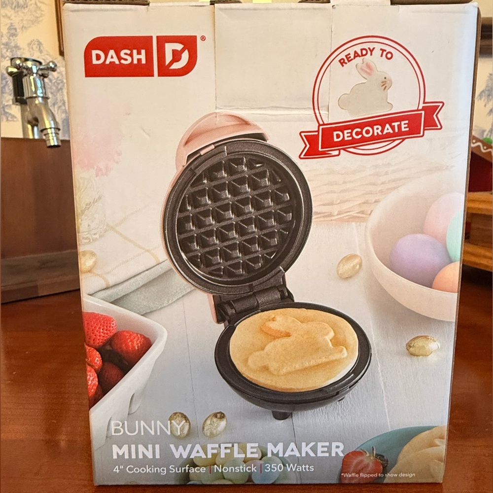 Set of Dash Mini Waffle Makers- Bunny and Easter Egg